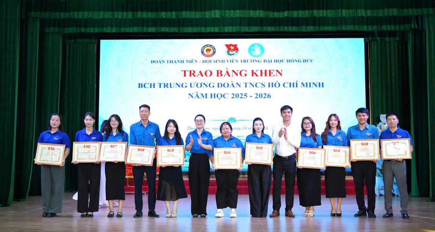 LIÊN CHI ĐOÀN, LIÊN CHI HỘI KHOA NGOẠI NGỮ ĐẠT NHIỀU THÀNH TÍCH XUẤT SẮC TẠI HỘI NGHỊ TỔNG KẾT CÔNG TÁC ĐOÀN – HỘI, PHONG TRÀO SINH VIÊN TÌNH NGUYỆN NĂM HỌC 2025–2026